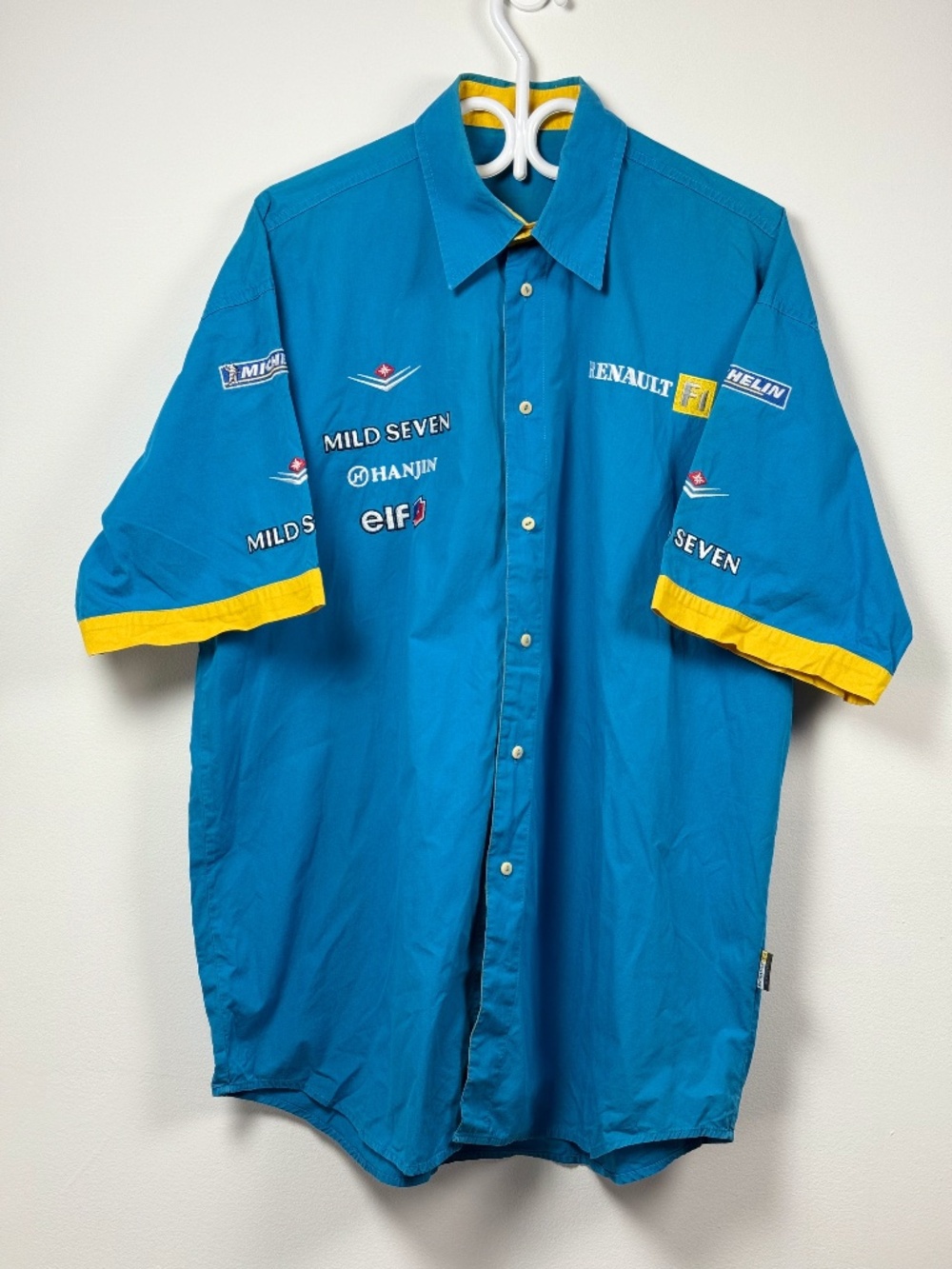 Vintage Renault F1 team Kappa casual button down shirt size XL from early 2000s